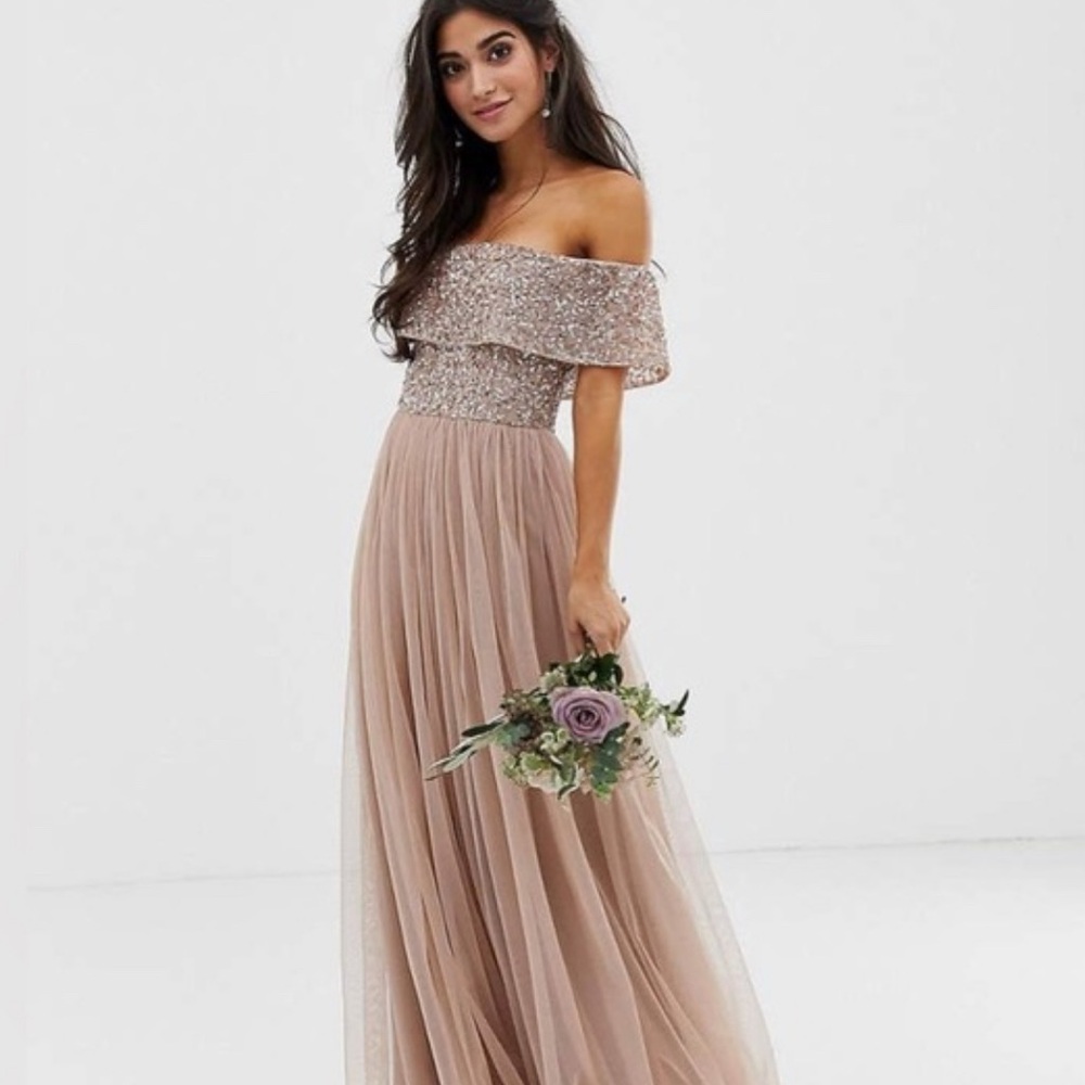 ASOS Maya Deluxe Off-Shoulder Dress